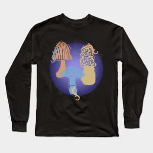 Salamander Mushrooms on the Moon Long Sleeve T-Shirt